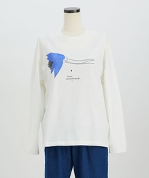 conges payes ADIEU TRISTESSE | 山口一郎さんイラスト長袖Tシャツ(Tシャツ/カットソー)