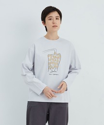 conges payes ADIEU TRISTESSE | 山口一郎さんイラスト長袖Tシャツ(Tシャツ/カットソー)