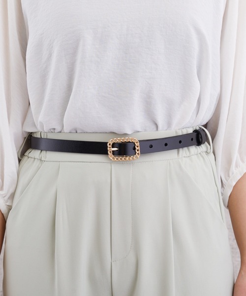 almo(アルモ)の「チェーンバックルベルト【YC】(ベルト・レディース・ブラック/ダークブラウン/ライトブラウン/キャメル・FREE)」の7枚目の写真