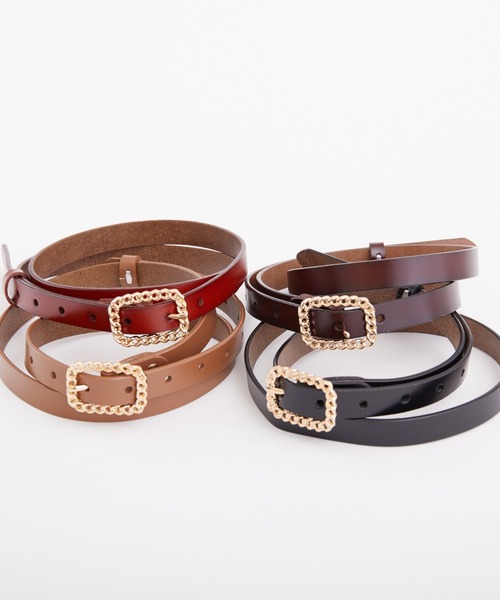 almo(アルモ)の「チェーンバックルベルト【YC】(ベルト・レディース・ブラック/ダークブラウン/ライトブラウン/キャメル・FREE)」の9枚目の写真