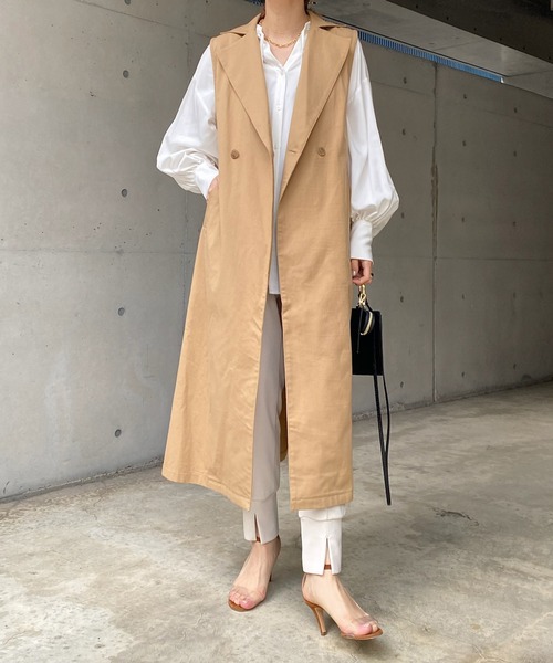 DouDou（ドゥドゥ）の「【WEB限定】トレンチジレ（その他アウター・レディース・ベージュ/アイボリー・FREE）」の2枚目の写真