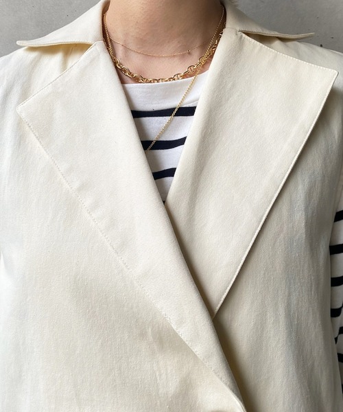 DouDou（ドゥドゥ）の「【WEB限定】トレンチジレ（その他アウター・レディース・ベージュ/アイボリー・FREE）」の4枚目の写真