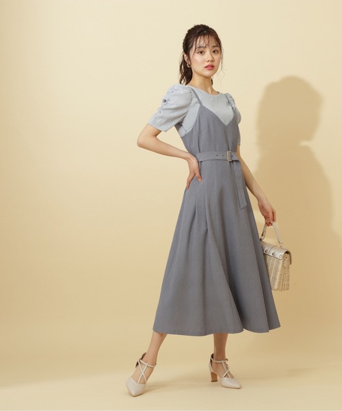 PROPORTION BODY DRESSING(プロポーションボディドレッシング)の「シャンブレーキャミワンピース / 1212140402(ワンピース・レディース・ネイビー/ブルー・MEDIUM/SMALL)」の3枚目の写真