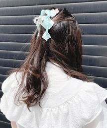 lilLilly | ダブルリボンヘアクリップ(バレッタ/ヘアクリップ)