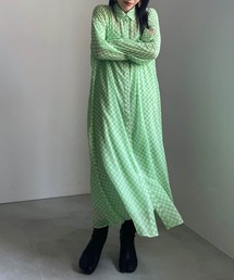 Ameri | GINGHAM CHECK SHIRT DRESS(ワンピース)