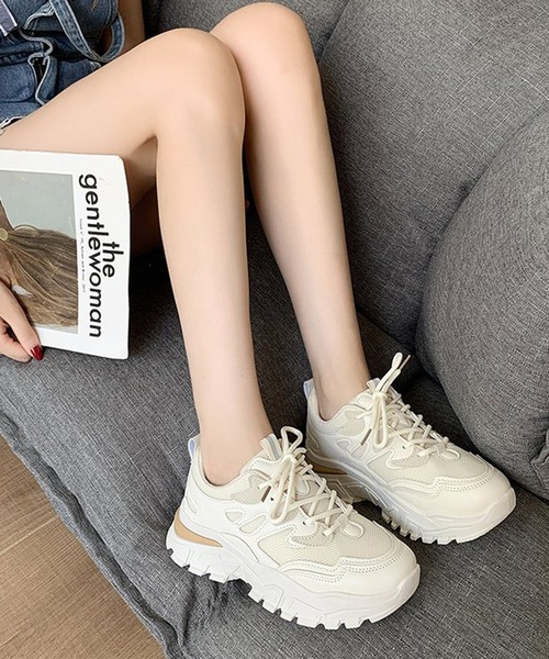 Lace Ladies（レースレディース）の「厚底 ダッドスニーカー（スニーカー・レディース・グリーン/アイボリー・22.5/23.5/23/25/24/24.5）」の18枚目の写真