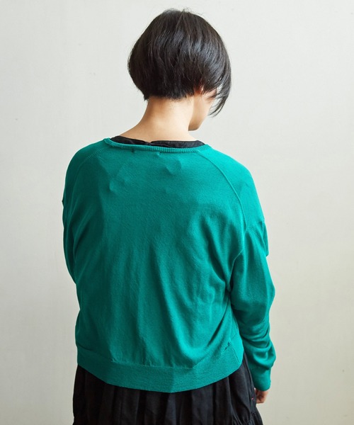 aimer le mieux（エメルミュー）の「●aimer レーヨン/ナイロン ショート丈カーディガン（カーディガン/ボレロ・レディース・オレンジ/グリーン/グリーン系その他/マルチ/ブラック・FREE）」の16枚目の写真