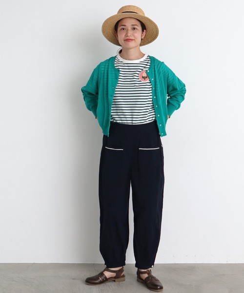 aimer le mieux（エメルミュー）の「●aimer レーヨン/ナイロン ショート丈カーディガン（カーディガン/ボレロ・レディース・オレンジ/グリーン/グリーン系その他/マルチ/ブラック・FREE）」の9枚目の写真