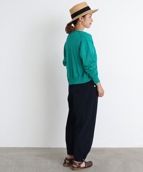 aimer le mieux（エメルミュー）の「●aimer レーヨン/ナイロン ショート丈カーディガン（カーディガン/ボレロ・レディース・オレンジ/グリーン/グリーン系その他/マルチ/ブラック・FREE）」の12枚目の写真