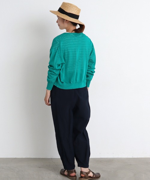 aimer le mieux（エメルミュー）の「●aimer レーヨン/ナイロン ショート丈カーディガン（カーディガン/ボレロ・レディース・オレンジ/グリーン/グリーン系その他/マルチ/ブラック・FREE）」の10枚目の写真