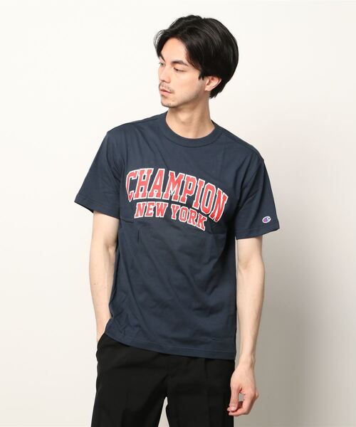 Champion(チャンピオン)の「【Champion/チャンピオン】メンズ ベーシック ショートスリーブTシャツ(Tシャツ/カットソー・メンズ・ホワイト/ブラック/ネイビー/グレー/ライトグリーン・MEDIUM/LARGE/X-LARGE/XX-LARGE)」の5枚目の写真