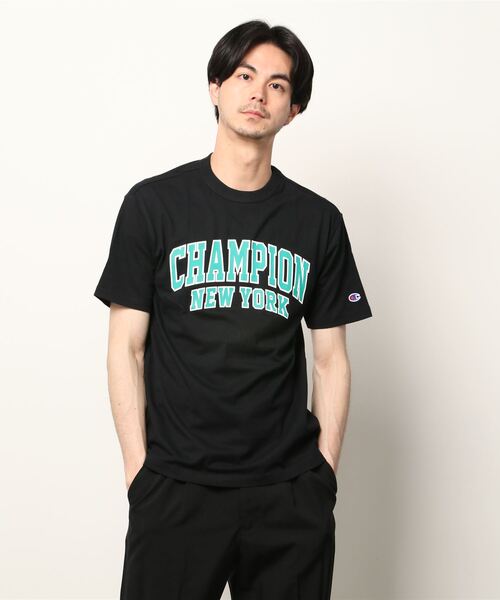 Champion(チャンピオン)の「【Champion/チャンピオン】メンズ ベーシック ショートスリーブTシャツ(Tシャツ/カットソー・メンズ・ホワイト/ブラック/ネイビー/グレー/ライトグリーン・MEDIUM/LARGE/X-LARGE/XX-LARGE)」の2枚目の写真