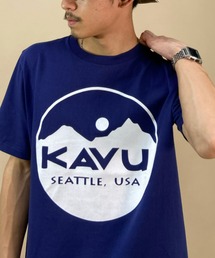 KAVU/カブー サークルロゴTシャツ オーバーサイズ/ビッグシルエット アウトドア/キャンプ 19821020