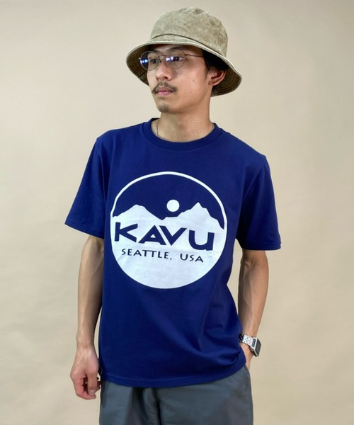 KAVU(カブー)の「KAVU/カブー サークルロゴTシャツ オーバーサイズ/ビッグシルエット アウトドア/キャンプ 19821020(Tシャツ/カットソー・メンズ・ホワイト/ブラック/グリーン/ネイビー・M/XL/L)」の16枚目の写真
