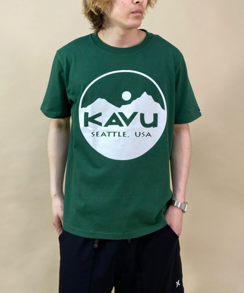 KAVU(カブー)の「KAVU/カブー サークルロゴTシャツ オーバーサイズ/ビッグシルエット アウトドア/キャンプ 19821020(Tシャツ/カットソー・メンズ・ホワイト/ブラック/グリーン/ネイビー・M/XL/L)」の20枚目の写真