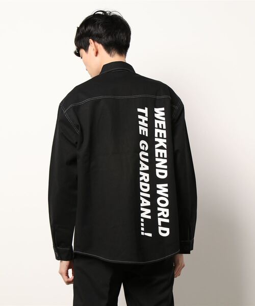 Import & Select(インポートアンドセレクト)の「【Select】 オーバーサイズ バックプリント ブルゾン "WEEKEND WORLD ..."(ブルゾン・メンズ・ブラック/ベージュ/カーキ/ホワイト系1・FREE)」の9枚目の写真