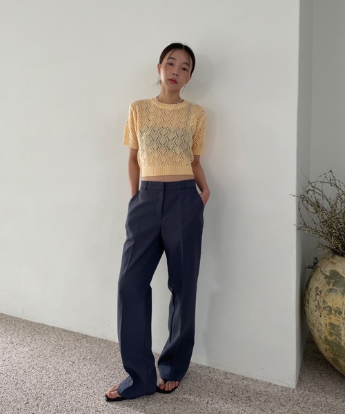 Didot.showroom(ディドット ショールーム)の「ヘキサゴンシアーニット(ニット/セーター・レディース・ブラック/パープル/イエロー/アイボリー・FREE)」の21枚目の写真