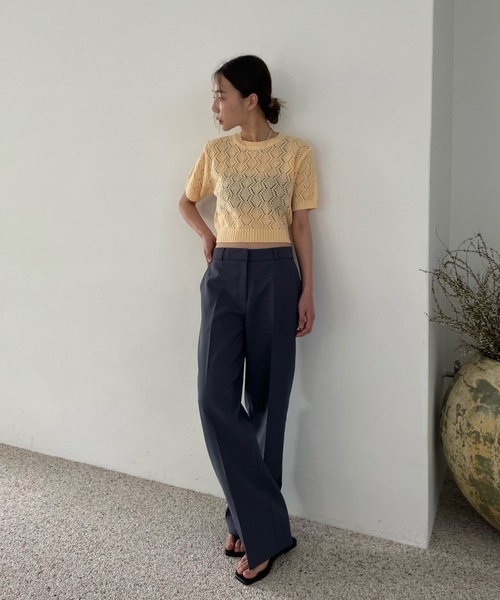 Didot.showroom(ディドット ショールーム)の「ヘキサゴンシアーニット(ニット/セーター・レディース・ブラック/パープル/イエロー/アイボリー・FREE)」の18枚目の写真