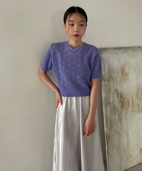 Didot.showroom(ディドット ショールーム)の「ヘキサゴンシアーニット(ニット/セーター・レディース・ブラック/パープル/イエロー/アイボリー・FREE)」の20枚目の写真