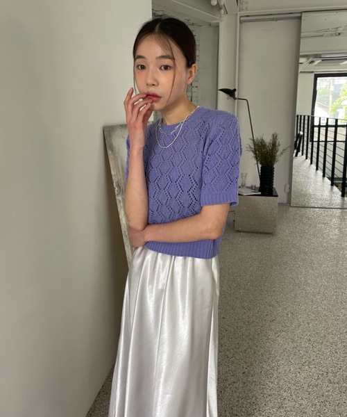 Didot.showroom(ディドット ショールーム)の「ヘキサゴンシアーニット(ニット/セーター・レディース・ブラック/パープル/イエロー/アイボリー・FREE)」の11枚目の写真