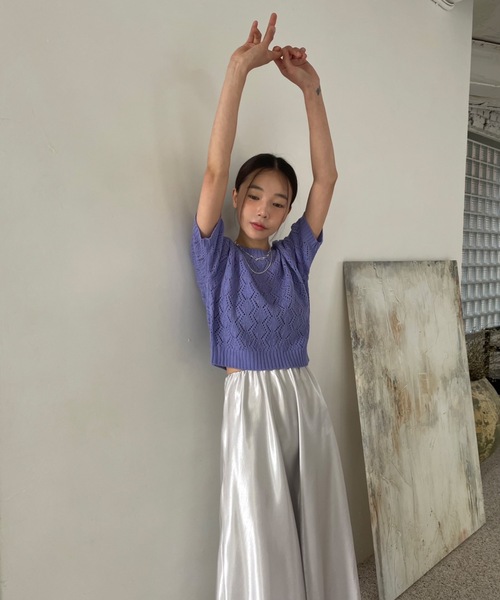 Didot.showroom(ディドット ショールーム)の「ヘキサゴンシアーニット(ニット/セーター・レディース・ブラック/パープル/イエロー/アイボリー・FREE)」の17枚目の写真