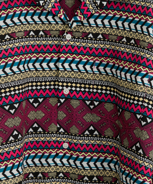 URBAN RESEARCH（アーバンリサーチ）の「URBAN RESEARCH iD　レトロプリントオープンカラーシャツ（シャツ/ブラウス・メンズ・ピンク系その他/ブルー系その他・MEDIUM/LARGE）」の13枚目の写真