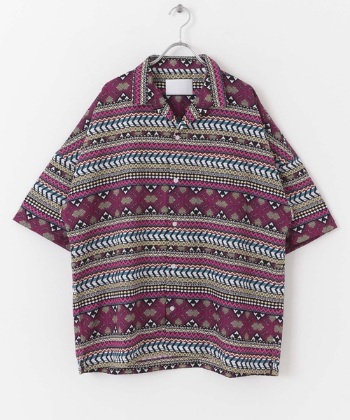 URBAN RESEARCH（アーバンリサーチ）の「URBAN RESEARCH iD　レトロプリントオープンカラーシャツ（シャツ/ブラウス・メンズ・ピンク系その他/ブルー系その他・MEDIUM/LARGE）」の15枚目の写真