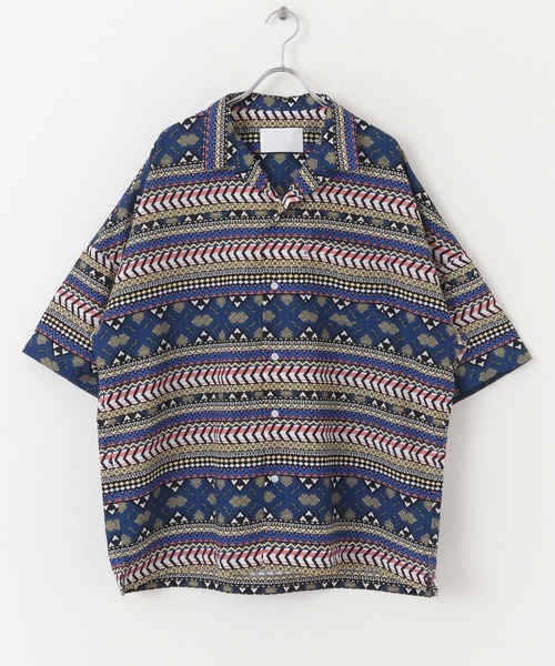 URBAN RESEARCH（アーバンリサーチ）の「URBAN RESEARCH iD　レトロプリントオープンカラーシャツ（シャツ/ブラウス・メンズ・ピンク系その他/ブルー系その他・MEDIUM/LARGE）」の16枚目の写真