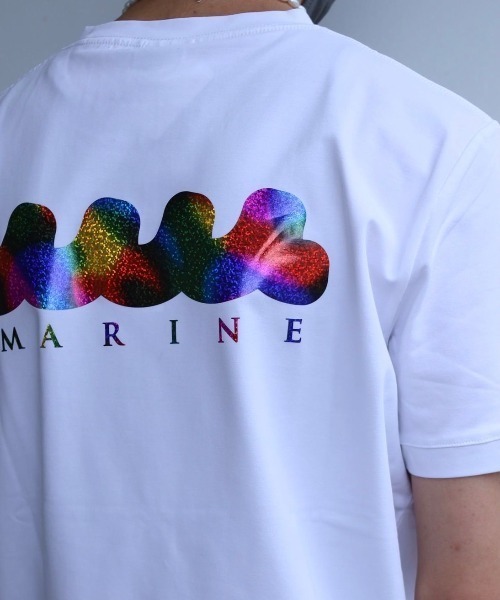 muta(ムータ)の「muta MARINE/ムータ マリン/FOIL Print TEE(Tシャツ/カットソー・メンズ・ホワイト/ブラック・5/6/7/8)」の3枚目の写真