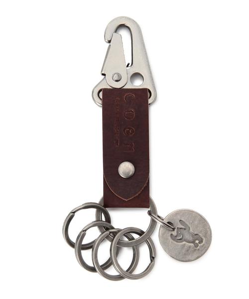 coen（コーエン）の「レザーキーホルダー（キーホルダー・メンズ・ブラック/ブラウン/ダークブラウン・フリー）」の2枚目の写真