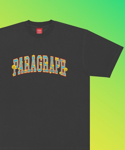 Paragraph(パラグラフ)の「【PARAGRAPH/パラグラフ】Multi Smile T-shirt / マルチスマイル 半袖Tシャツ(Tシャツ/カットソー・レディース・ホワイト/グリーン/ブルー/チャコールグレー・FREE)」の3枚目の写真