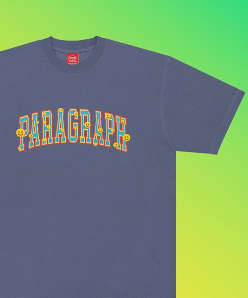 Paragraph(パラグラフ)の「【PARAGRAPH/パラグラフ】Multi Smile T-shirt / マルチスマイル 半袖Tシャツ(Tシャツ/カットソー・レディース・ホワイト/グリーン/ブルー/チャコールグレー・FREE)」の1枚目の写真