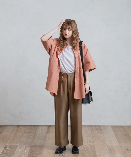 MUHET（ミュエータ）の「半袖アソートレギュラーカラーシャツ（シャツ/ブラウス・レディース・オフホワイト/ブラウン系その他/グリーン系その他/ブルー系その他/オレンジ系その他・MEDIUM/X-LARGE）」の19枚目の写真