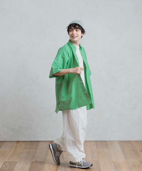 MUHET（ミュエータ）の「半袖アソートレギュラーカラーシャツ（シャツ/ブラウス・レディース・オフホワイト/ブラウン系その他/グリーン系その他/ブルー系その他/オレンジ系その他・MEDIUM/X-LARGE）」の6枚目の写真