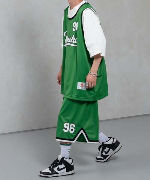 Perushu(ペルーシュ)の「バスケットボールチームタンクトップ(タンクトップ・メンズ・ブラック/オフホワイト/グリーン・MEDIUM/LARGE)」の16枚目の写真