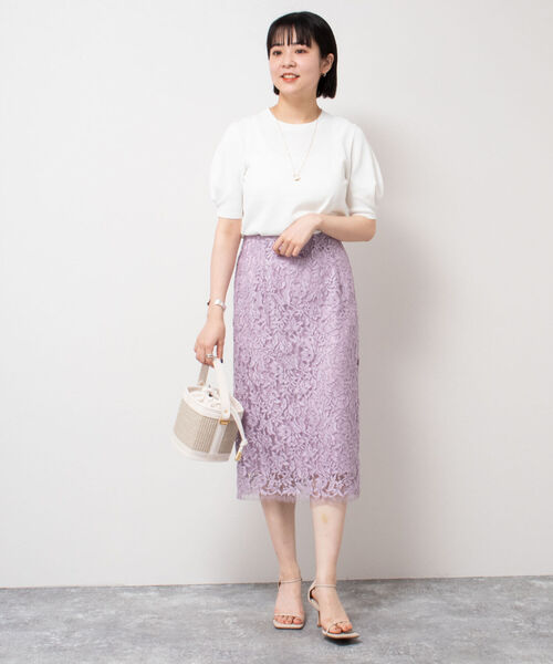 NOLLEY’S Sophi(ノーリーズソフィ)の「《手洗い可能》パワショル半袖プルオーバーニット(ニット/セーター・レディース・ダークネイビー/ピンク/サックスブルー/オフホワイト/オリーブ・38)」の17枚目の写真