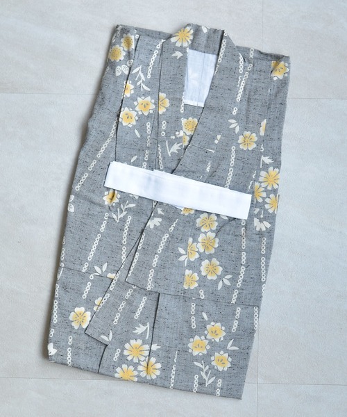 utatane（ウタタネ）の「キッズ浴衣3点セット 女の子 utatane×注染工房 kids 日本製注染（浴衣・キッズ・グレー・110cm/100cm/120cm/130cm）」の9枚目の写真