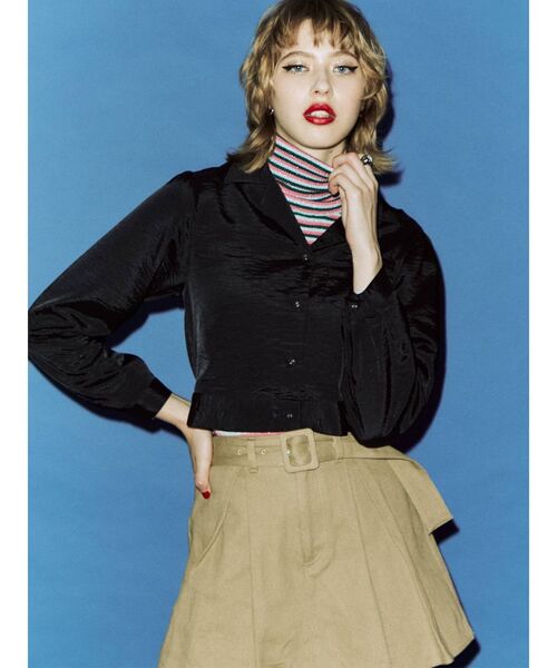 jouetie（ジュエティ）の「ベーシックカラータートル（ニット/セーター・レディース・ブラック/パープル/レッド/ピンク/イエロー/ブルー/グリーン/アイボリー/ベビーピンク/ライトピンク・MEDIUM）」の9枚目の写真