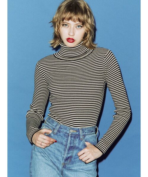 jouetie（ジュエティ）の「ベーシックカラータートル（ニット/セーター・レディース・ブラック/パープル/レッド/ピンク/イエロー/ブルー/グリーン/アイボリー/ベビーピンク/ライトピンク・MEDIUM）」の12枚目の写真