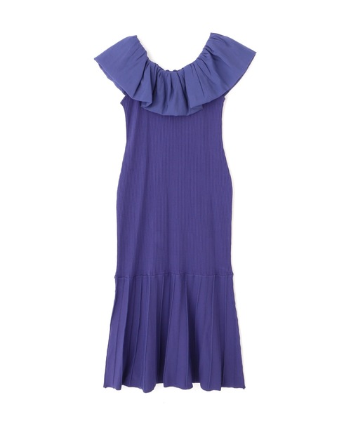 プロポーションボディドレッシング シアーラッフルマーメイドニットワンピース PROPORTION BODY DRESSING（プロポーションボディドレッシング