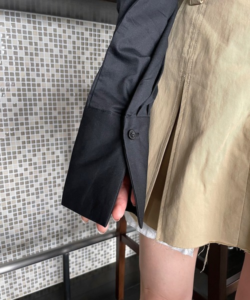 Mela(メラ)の「カットオフクロップドシャツ(シャツ/ブラウス・レディース・ホワイト/ブラック・S/M/L)」の5枚目の写真