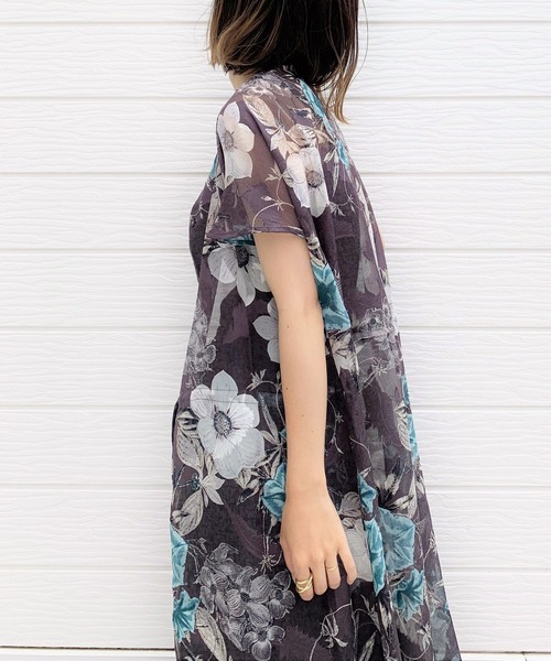 Q(キュー)の「2wayスキッパ―エアリーワンピース(ワンピース・レディース・ブラック系その他/ブルー系その他・MEDIUM)」の8枚目の写真