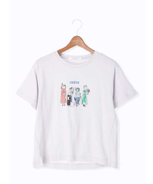 Lugnoncure（ルノンキュール）の「らくがきプリントTシャツ（Tシャツ/カットソー・レディース・グレー/オフホワイト/ラベンダー・ﾌﾘ-）」の15枚目の写真