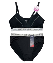 Reebok（リーボック）の「Reebok/リ－ボック 肌着 キッズ 上下セット 女の子 カップ付き こども ブランドロゴ アンダーウェア 下着 インナー ブラ ショーツ/DRY（ブラ&ショーツ・キッズ）」