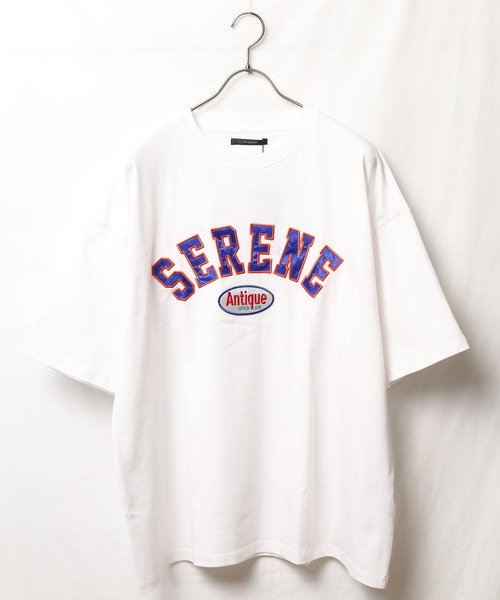 Bling Leads(ブリングリーズ)の「★Bling leads★ワッペンオーバーサイズTシャツ(Tシャツ/カットソー・レディース・ブルー系1/スミクロ/ホワイト系1/ダークグリーン/グレイッシュブルー/ブルー系2/ホワイト系2・MEDIUM/LARGE)」の13枚目の写真