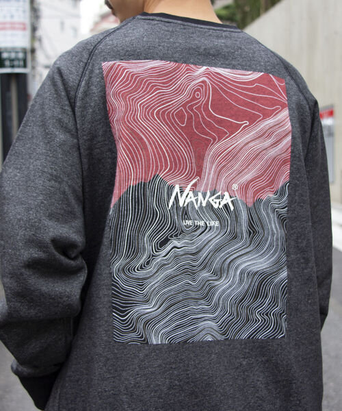 NANGA（ナンガ）の「【NANGA/ナンガ】GLOSTER別注 バックプリントスウェット P/O オーバーサイズ ロゴ刺繍（スウェット・メンズ・ブラック/ダークグリーン/オフホワイト・M/L）」の20枚目の写真