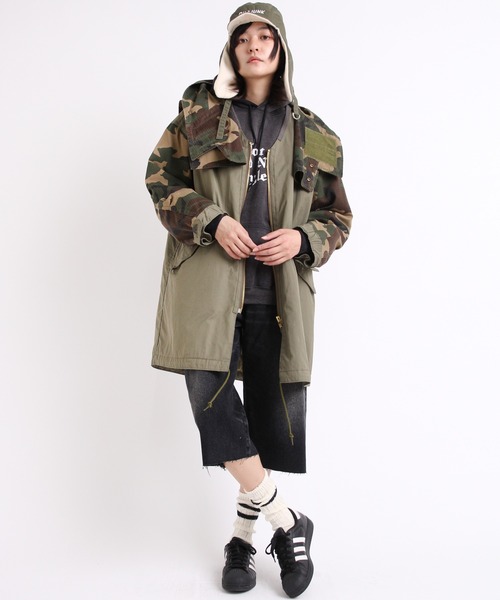 RNA（アールエヌエー）の「E4867 BIGイヤーフラップキャップ（キャップ・レディース・ブラック/カーキ/オレンジ・FREE）」の9枚目の写真