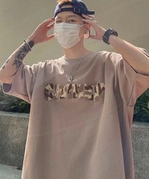カモワッペンロゴオーバーサイズTシャツ