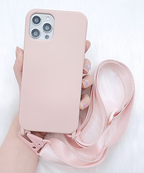 ネックストラップ付 シリコンiPhoneケース カバー（スマホケース