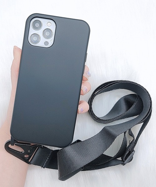 セール】ネックストラップ付 シリコンiPhoneケース カバー